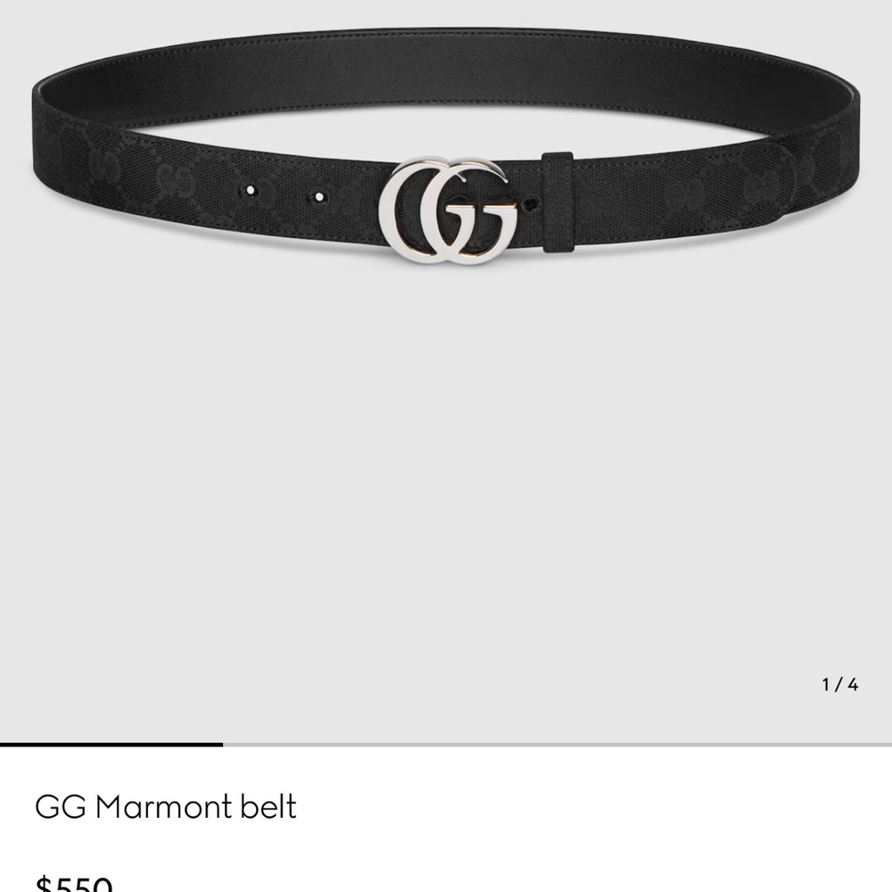 Gucci Black GG Logo Belt - Picture 1 of 6